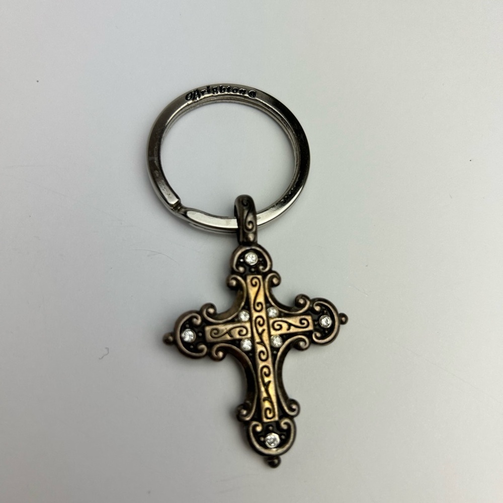 BRIGHTON Ornate Cross Keychain with Crystals